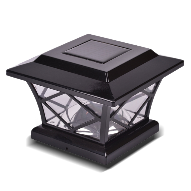 2211-F10 BL Lampu Tutup Pos LED Tenaga Surya Luar Ruangan Pola Berlian Hitam 2211-F10 BL Lampu Tutup Pos LED Tenaga Surya Luar Ruangan Pola Berlian Hitam