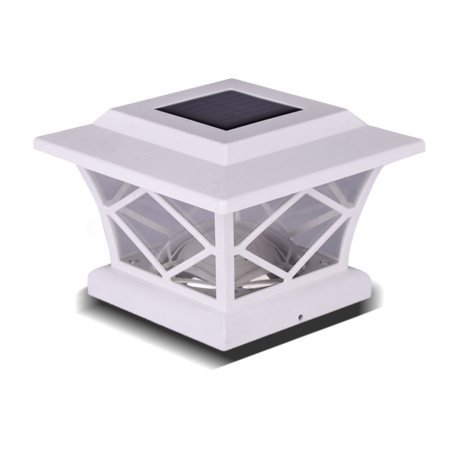 2211-F10 WH Pola Berlian Putih LED Post Cap lampu taman lanskap 2211-F10 WH Pola Berlian Putih LED Post Cap lampu taman lanskap