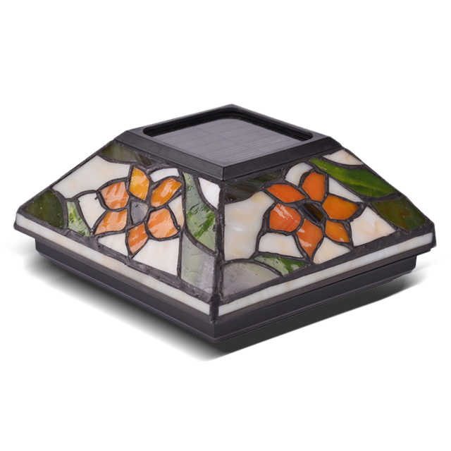 2211-F5 Lampu Tutup Pos Luar Ruangan Tenaga Surya Kaca Tiffany 2211-F5 Lampu Tutup Pos Luar Ruangan Tenaga Surya Kaca Tiffany