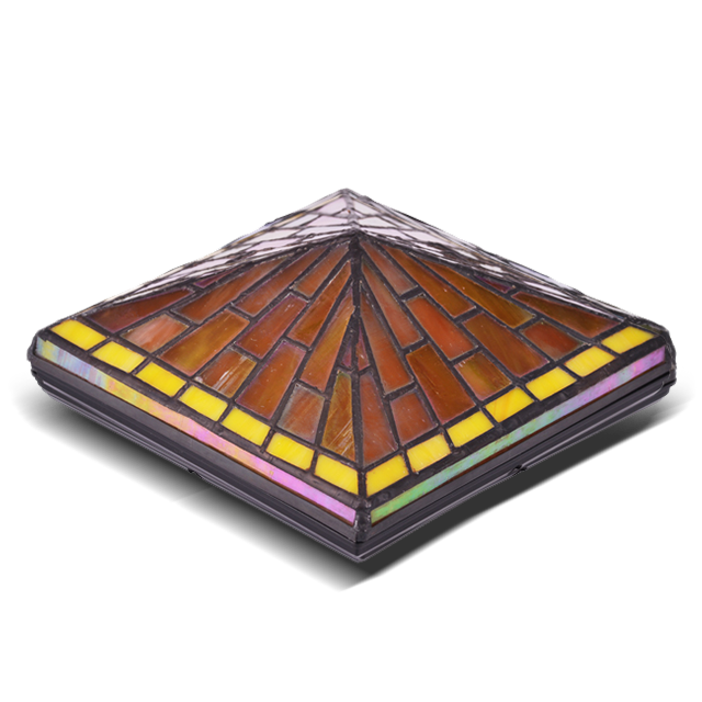 2211-TC4 Tutup Pos tahan air Pagar Tiffany Luar Ruangan